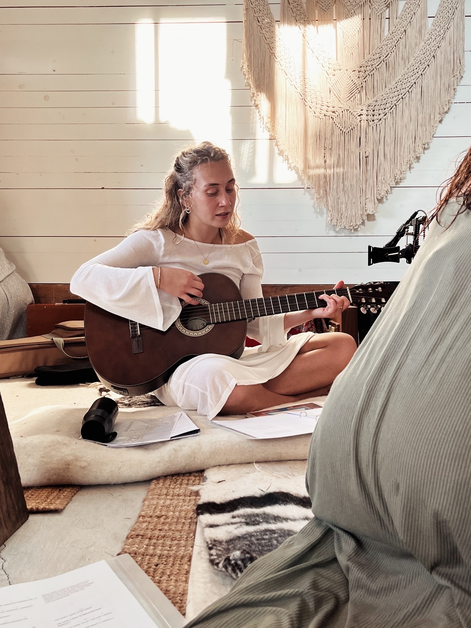 Kirtan by the bonfire